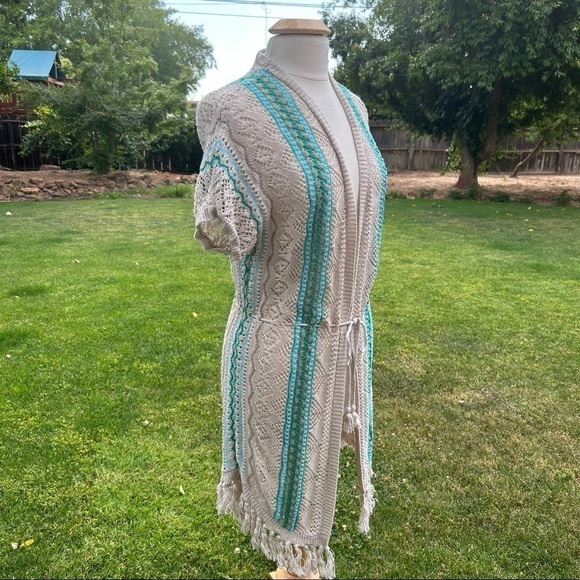Chico's Boho Crochet Open Knit Cardigan with tie
Size S - Picture 3 of 14
